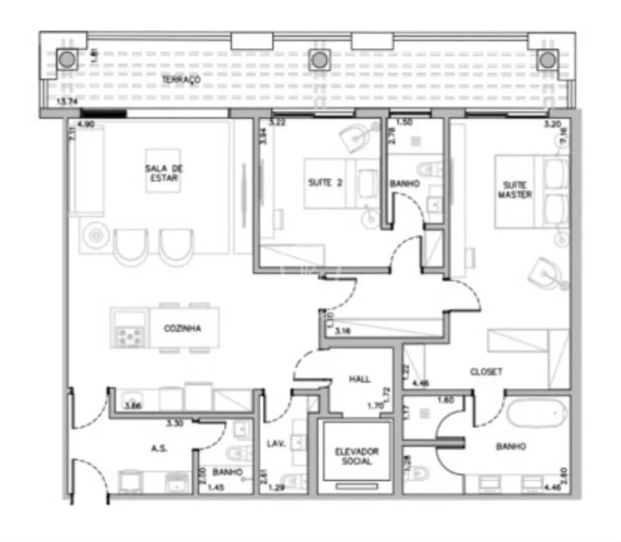 Sobre apartamento com 135 m² à venda no Boa Vista Village